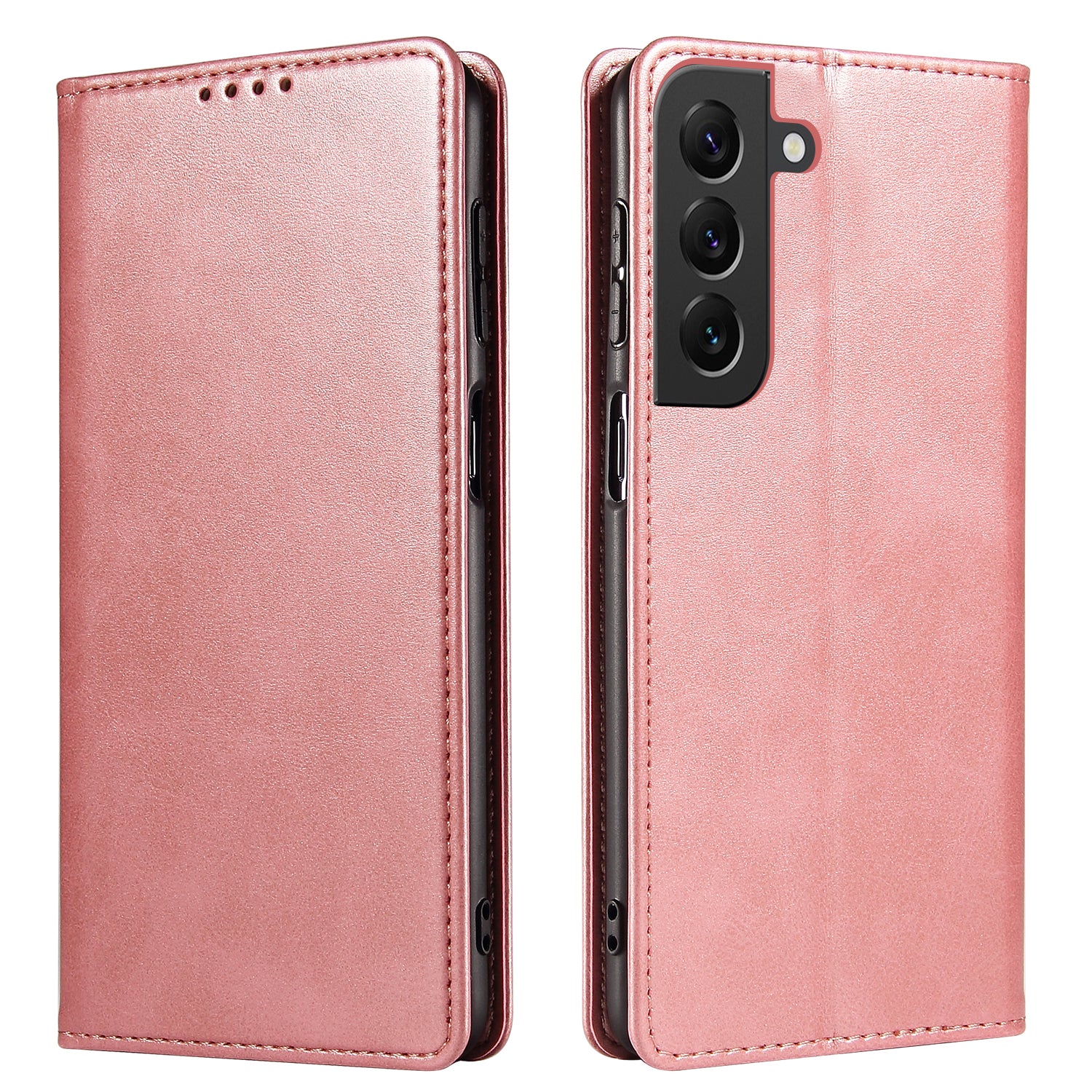 Phone Case For Samsung Galaxy S23 Leather Calf Texture Magnetic Closure Anti-shock Phone Cover with Stand Wallet Phone Case For Samsung Galaxy S23 Leather Calf Texture Magnetic Closure Anti-shock Phone Cover with Stand Wallet